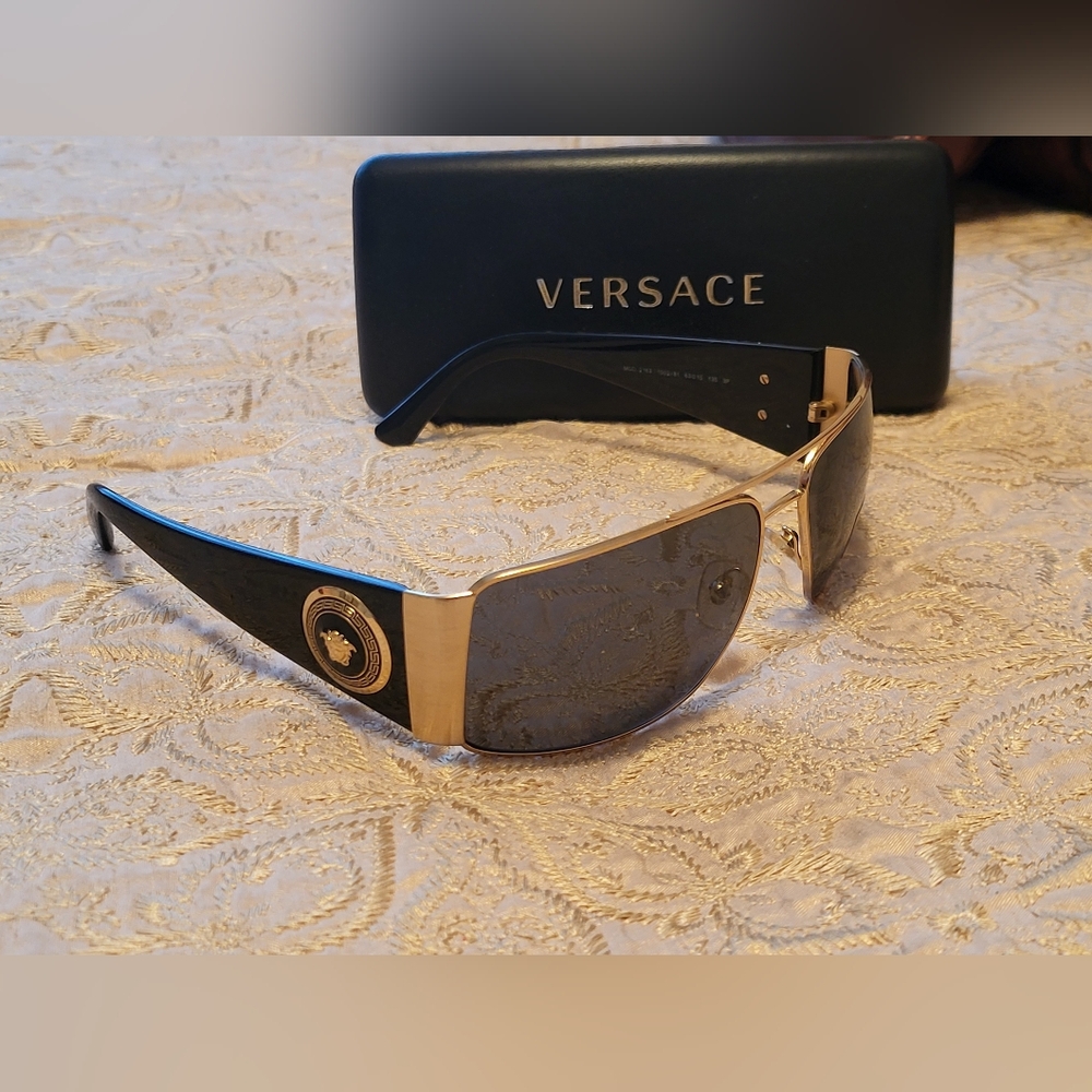 Versace Gold Aviator Sunglasses